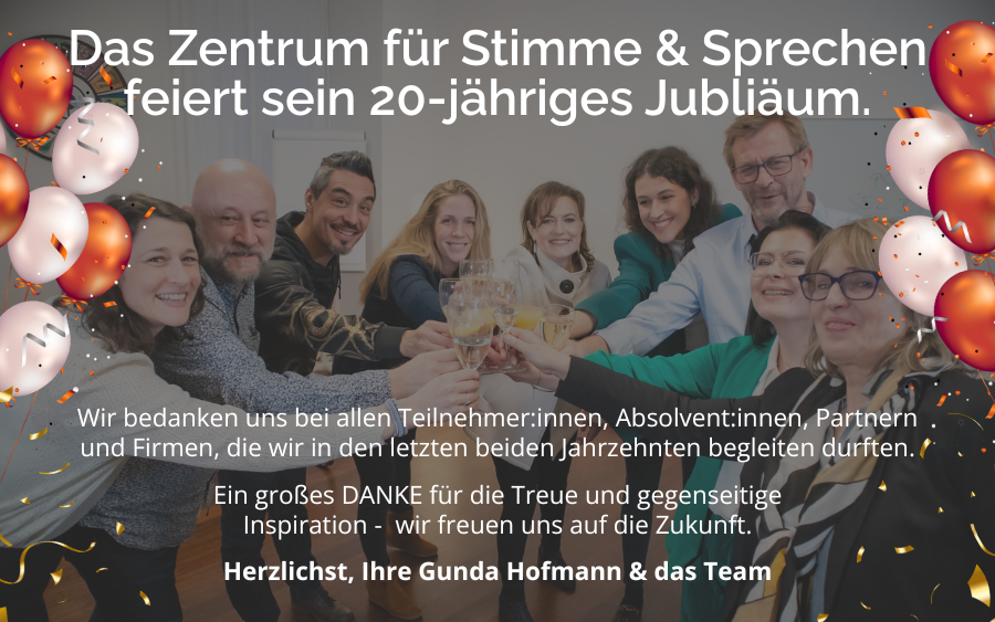 20 Jahre Zentrum für Stimme und Sprechen Gunda Hofmann